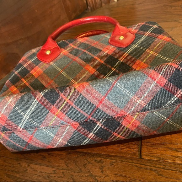 NESS Red Plaid Handbag Edinburgh - Picture 5 of 9